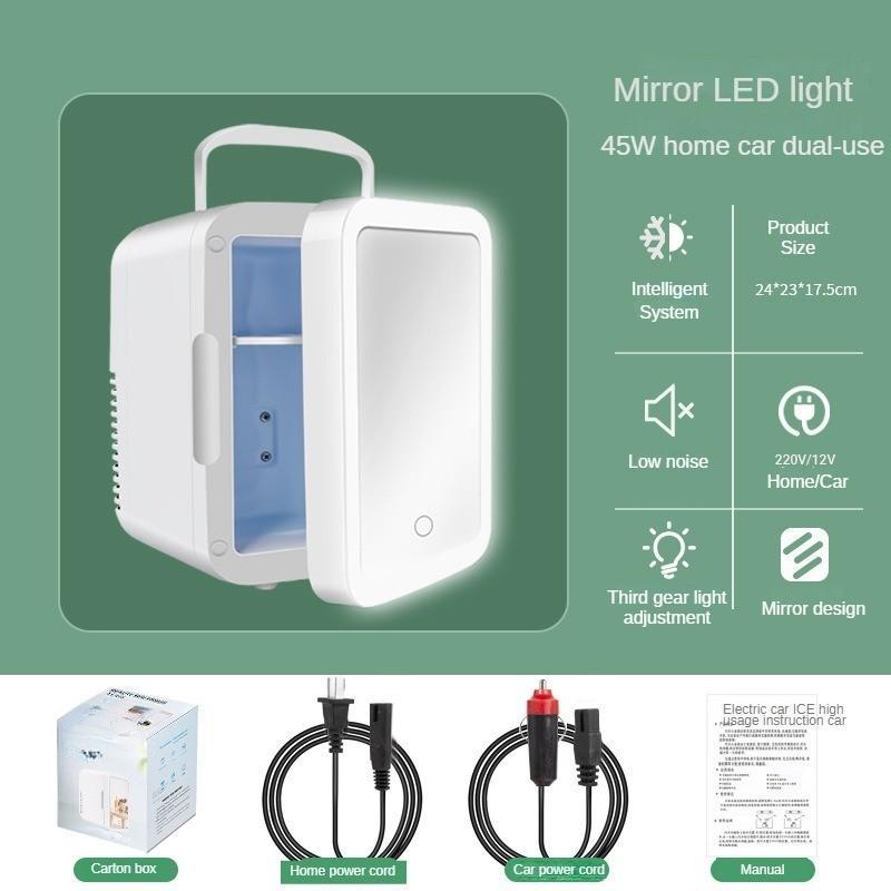 24 * 23 * 17.5см Домашнее и автомобильное холодильное оборудование для ухода за кожей Мини-автомобильный холодильник Маленький холодильник с зеркалом для макияжа