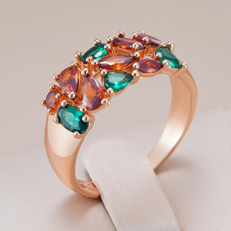 Блестящие натуральные цирконы, свадебные кольца для невесты, тренд, цвет розового золота, повседневные изящные украшения, лучший кристальный подарок