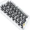 8 Pairs Beauty Wispy Fluffy Handmade 25mm Lashes Eyelash Extension 4D Mink Hair False Eyelashes