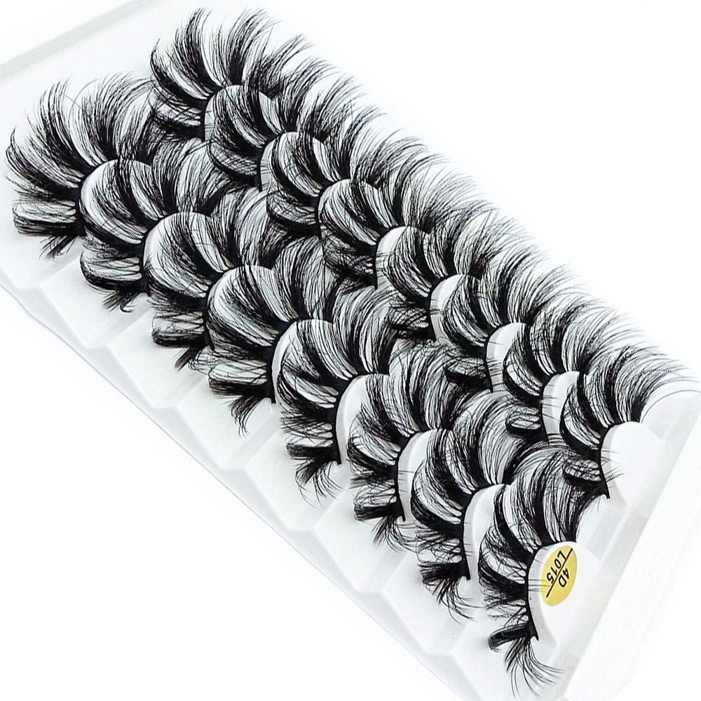 8 Pairs Beauty Wispy Fluffy Handmade 25mm Lashes Eyelash Extension 4D Mink Hair False Eyelashes