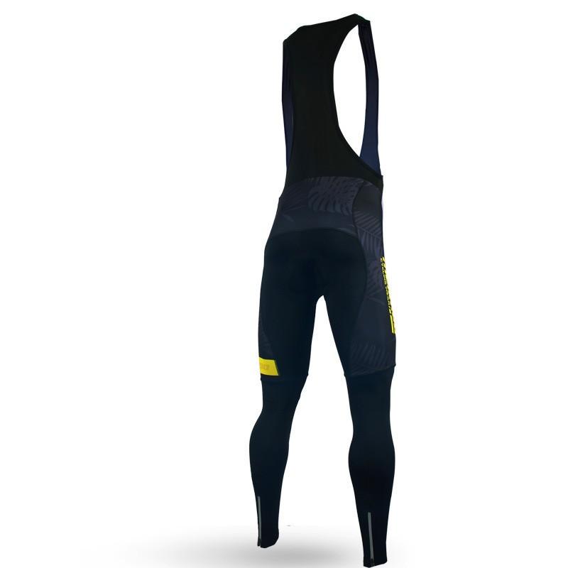 Mens Cycling Bib Tights Winter Thermal Windproof Bike Pants With Breathable Lycra Fabric