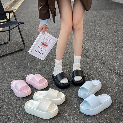 Летние женские тапочки тренд EVA толстая подошва домашние повседневные тапочки повседневные отпускные пляжные туфли на мягкой подошве летние сандалии