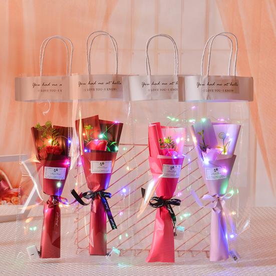 Мини Искусственный Букет Роз Ручной Работы Мыльные Цветы Лепестки Украшение Романтический Подарок на День Святого Валентина День Рождения для Женщин Матери Жены Подруги