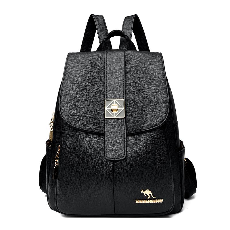 Женская мягкая кожаная сумка, рюкзак для мамы, противоугонный дорожный рюкзак