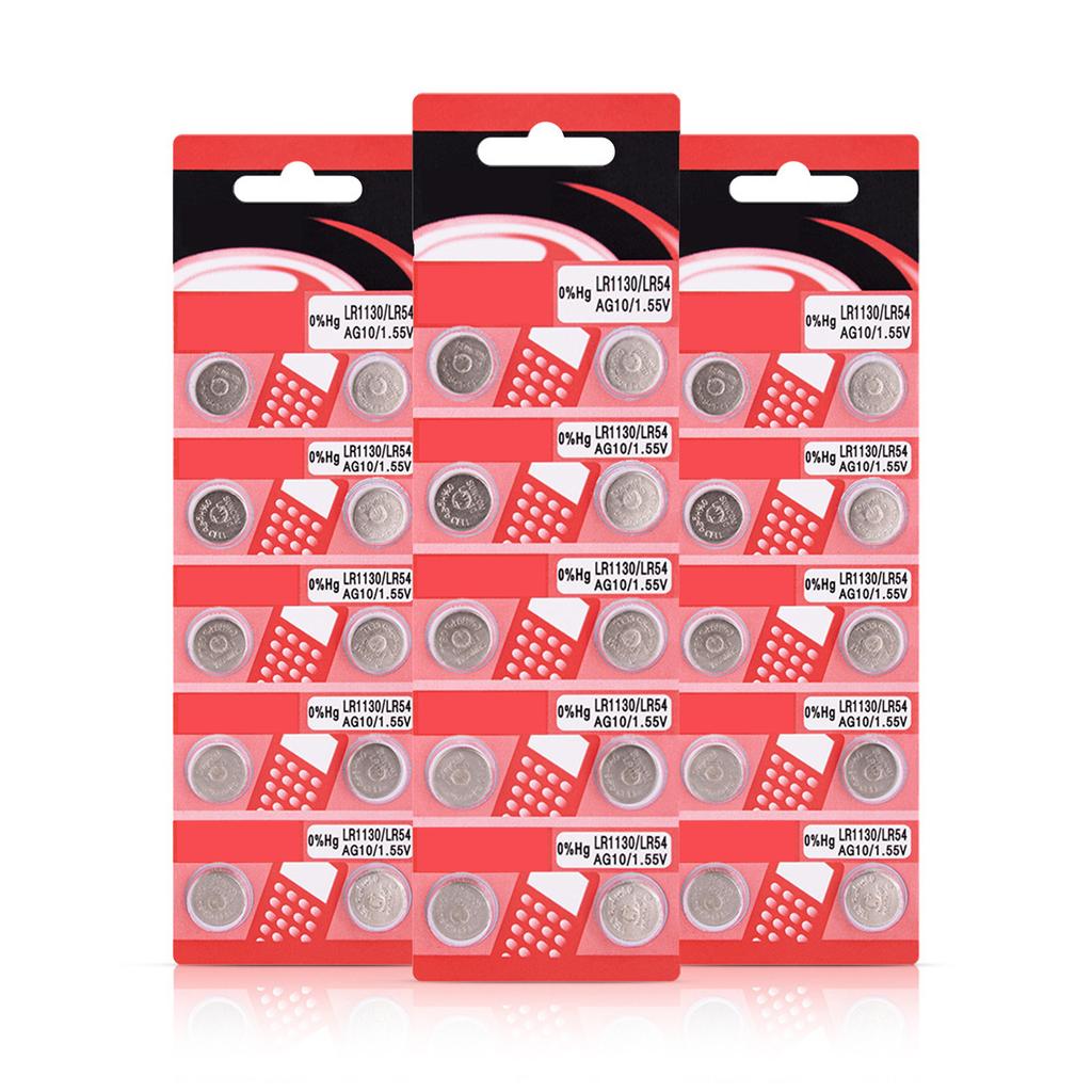Упаковка из 10/20 батареек таблеточного типа высокой емкости AG10 LR1130 Щелочная батарейка таблеточного типа AG10 LR1130 для малой электроники