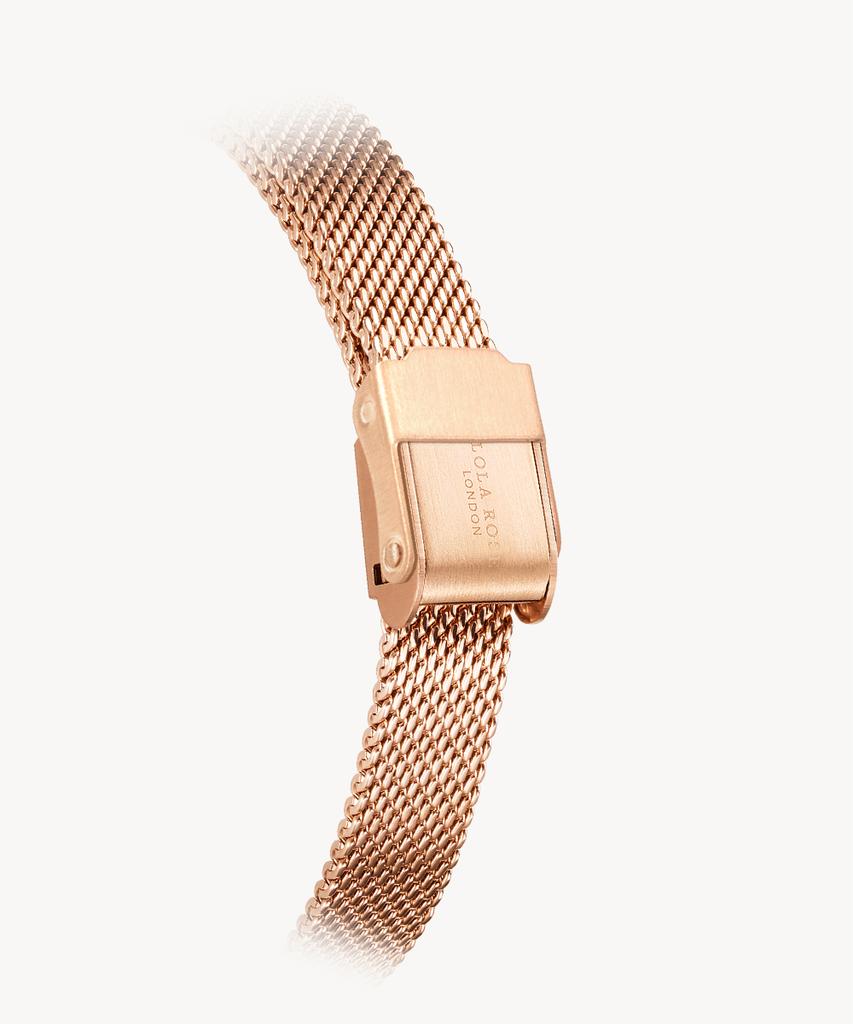 Lollalojeu Ms. Lola Pink Acetate Leather Watch Milanese Strap Gift Set