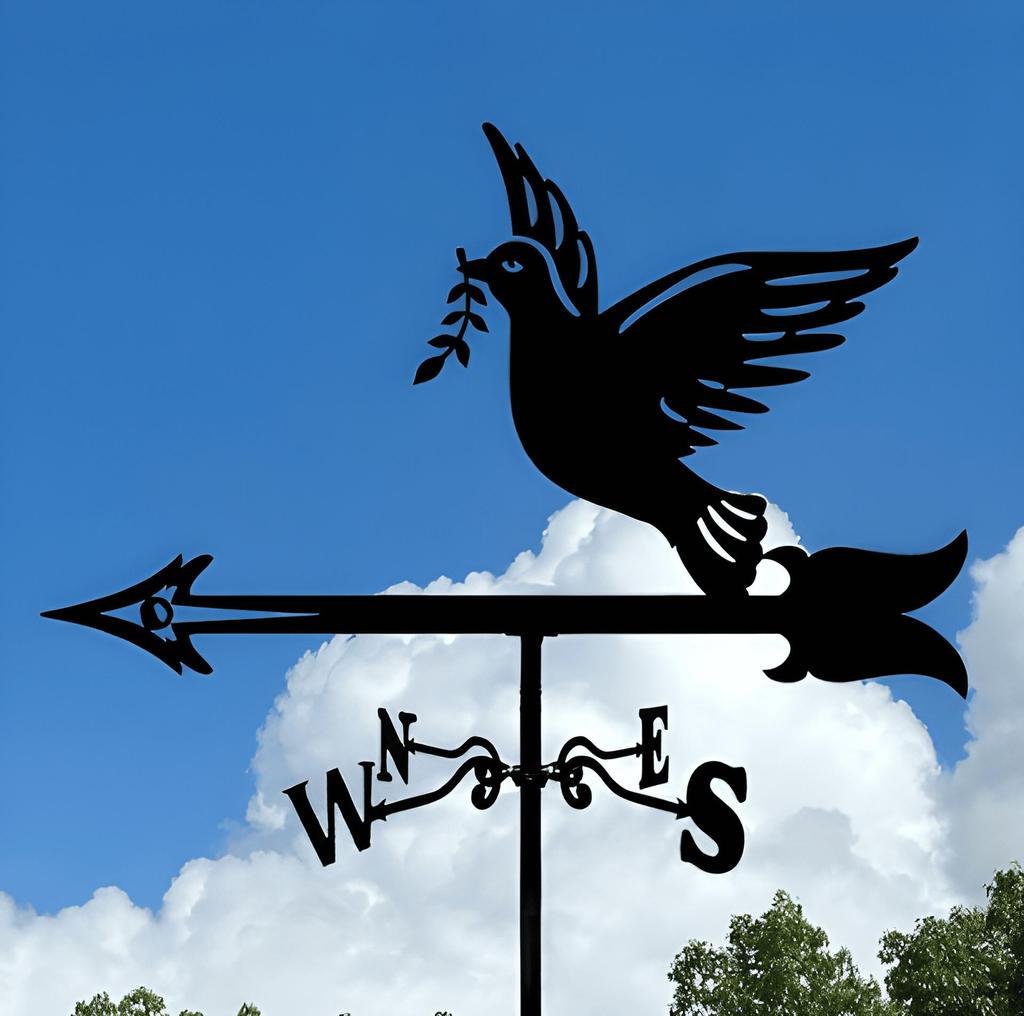 Декоративный железный флюгер - наружное украшение для металлической крыши