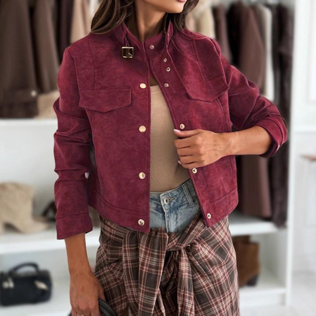 Женская мода однотонные топы куртка с длинным рукавом на молнии пальто