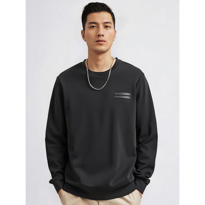 Liquid Ammonia Double-Sided Mercerized Long-Staple Cotton Sweatshirt Men 2024 New Spring and Autumn round Neck Export Men Casual Jacket