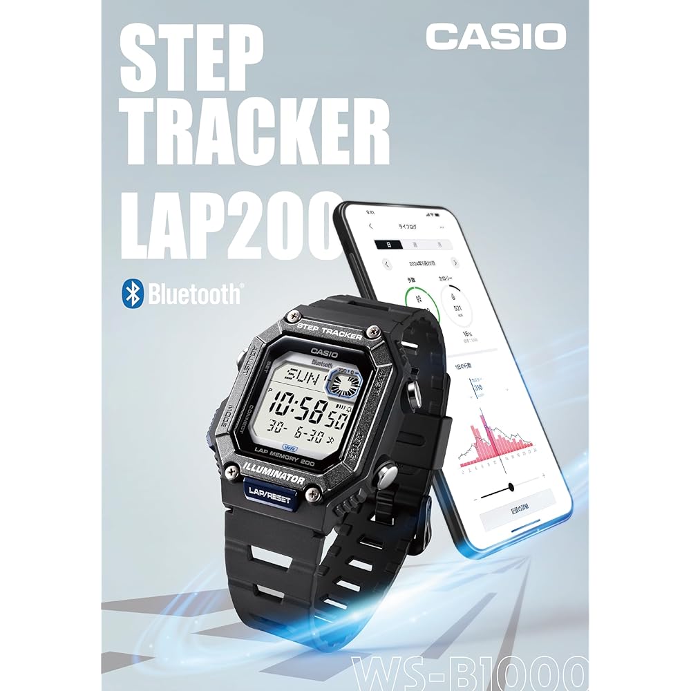 Casio ] Наручные часы Casio Collection [Оригинал Япония] Оснащены Bluetooth, водонепроницаемость 10 АТМ WS-B...