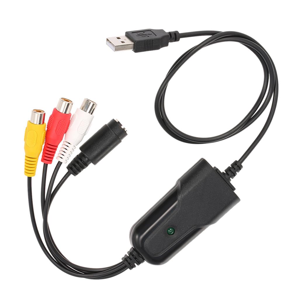 Portable USB 2.0 Video Audio Capture Video Converter Recorder Analog Video Audio to Digital Format for PC Plug and Play