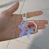 New Glow-in-the-dark Star Keychain Bag Pendant Colorful Keychain Cartoon Flower Jewelry Small Animal Decoration