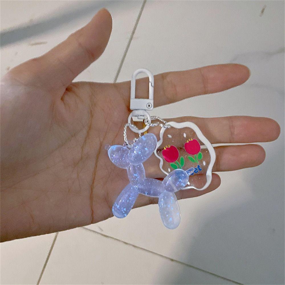 New Glow-in-the-dark Star Keychain Bag Pendant Colorful Keychain Cartoon Flower Jewelry Small Animal Decoration