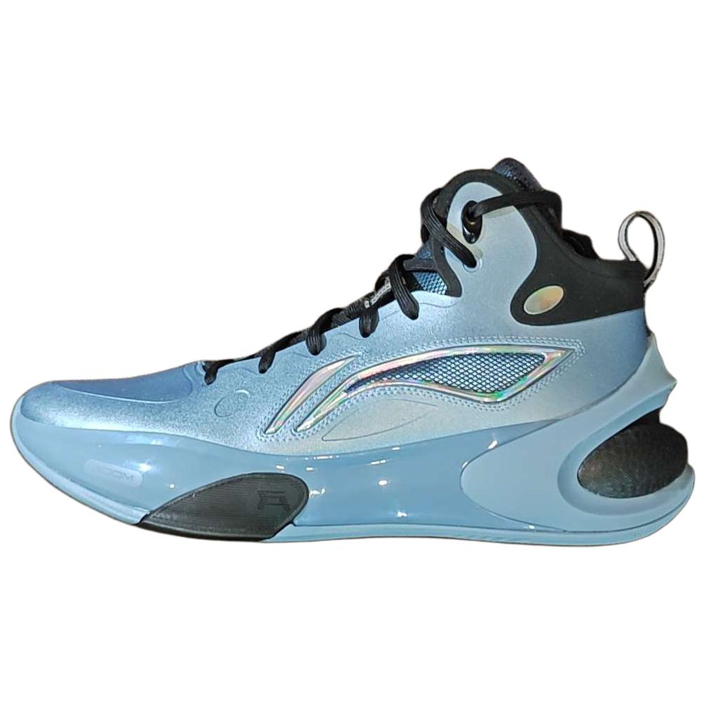 New LiNing YuShuai 17 Cushioned Slip Resistant Mid Top Basketball Shoes Men's Light Blue ABAT043-15
