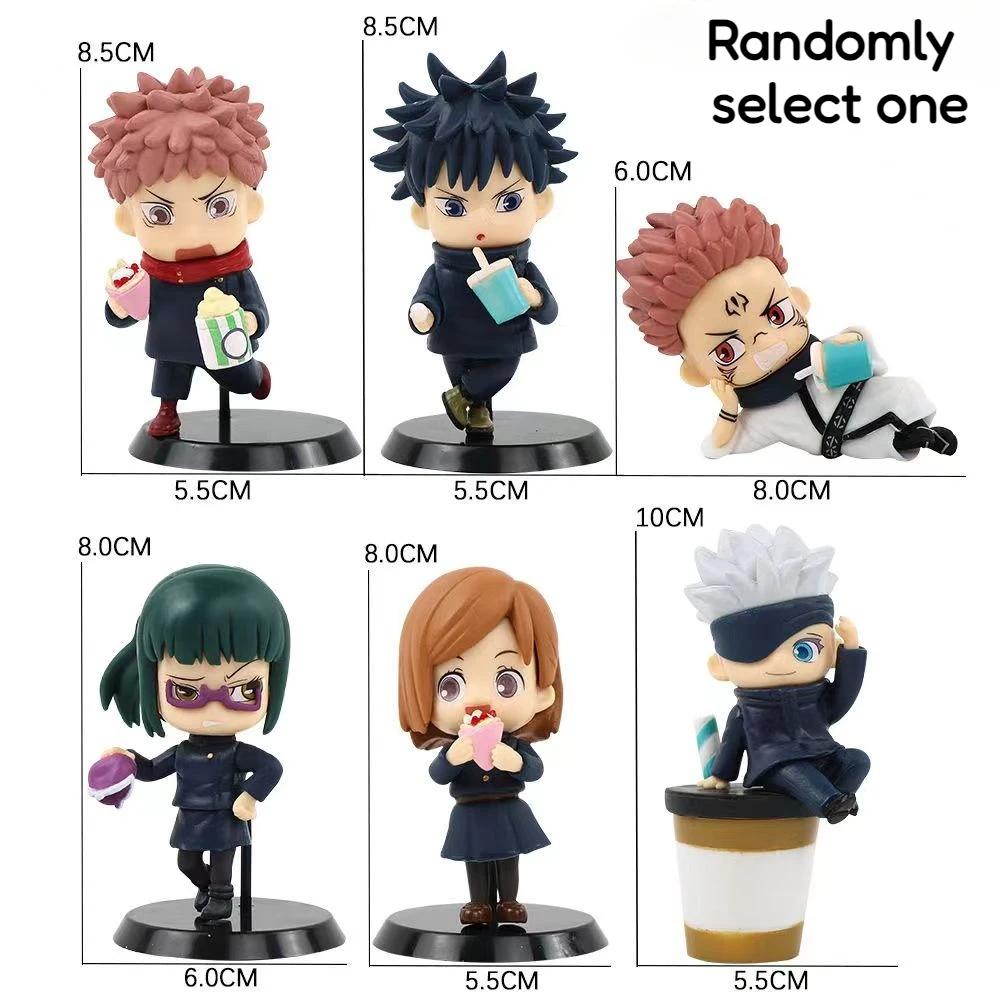 6 шт./упаковка Фигурка Jujutsu Kaisen Q Posket Сатору Годжо Гэто Сугуру Юдзи 7 см Фигурка Коллекция Аниме Куклы Модель игрушки Украшения