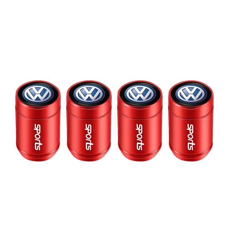 VW GTI GOLF 2026 Hot For VW VOLKSWAGEN 4Pcs 3D Metal Car Tire Valve Caps Wheel Dust Covers Compatible with Volkswagen GTI R-Line