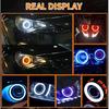 2PCS RGB Cotton LED Angel Eyes Halo Rings 60mm 70mm 80mm LED Headlight Lamps For Car UTV Motorcycle DRL Eyes APP Control 12V 24V