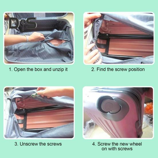 1 пара универсальных сменных колес, малошумные двухрядные колеса большого размера для чемодана на колесиках, ремонтные колеса для дорожного чемодана, аксессуары, колеса