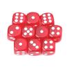 10pcs Six Sided 15mm Game Dices Transparent Cube Round Corner Portable Table Playing Games