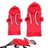 Cute Ferret Hoodie Solid Color Drawstring Hooded Sweatshirt Thick Fluffy Pet Hoodie Foreleg Elastic Hamster Guinea Clothes