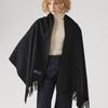 ABRAHAM MOON Merino Wool Shawl 70cm - Black