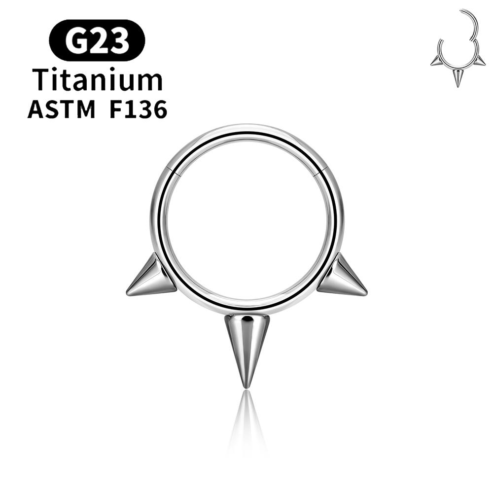 F136 G23 Титановый Пирсинг Септума Кольцо-Кликер 16G Шарнирный Пирсинг Кольца для Носа Обручи Хрящ Хеликс Козелок Серьги Украшения для Тела