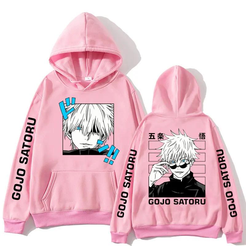 Jujutsu Kaisen Anime Clothes Satoru Gojo Anime Sweatshirt Autumn Fleece Manga Hoodies Loose Harajuku Male Streetwear