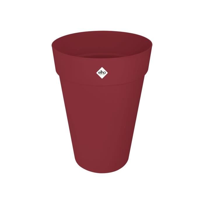 ELHO Pot de fleurs Loft Urban Rond - Haut 42 - Rouge - Ø 42 x H 56 cm - Extérieur - 100% recyclé