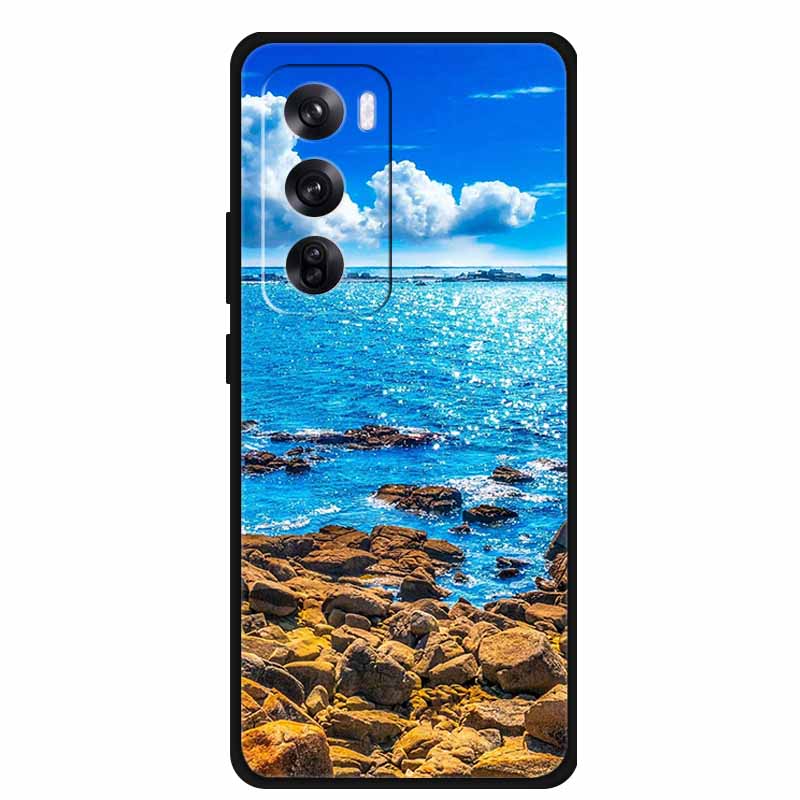 Чехол для OPPO Reno 12 / Reno12 Pro Глобальная версия Модный Принт Мягкий Силиконовый Задний Чехол Для Reno12 Pro Чехол с Кошкой Reno12 5G