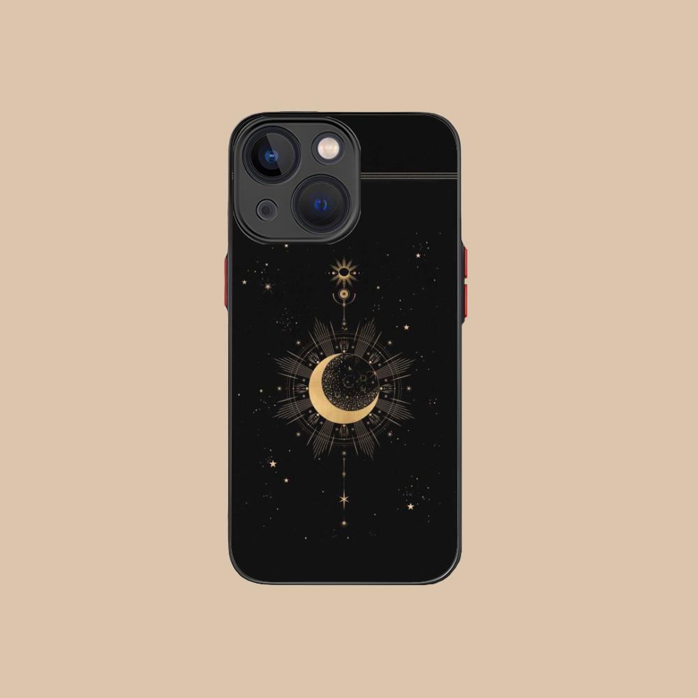 Чехол для мобильного телефона 'Солнце Луна' для iPhone 17 16 15 14 13 12 11 X XR XS 8 7 Air Pro Max Plus Mini Цветной Силиконовый Чехол Роскошный