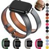 Кожаный ремешок Double Tour для Apple Watch ultra band 49мм 45мм 42мм 44мм Серия 8 7 6 Se 5 4 3 2 Iwatch 6 38мм 40мм Correa 41мм