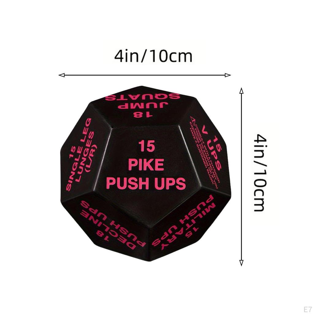 Bodyweight Sports Dice Fitness 4 Inches In Diameter Hiit Family Games Exercise Workout