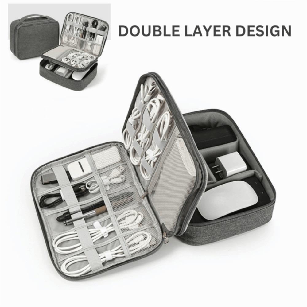 Пылезащитная сумка для цифрового хранения Защитная сумка для хранения зарядного устройства Предотвращающая царапины износостойкая сумка на молнии для цифровых аксессуаров