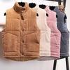 Women Cotton Down Vest Sleeveless Jacket Female Winter Jacket Outerwear Corduroy Waistcoat
