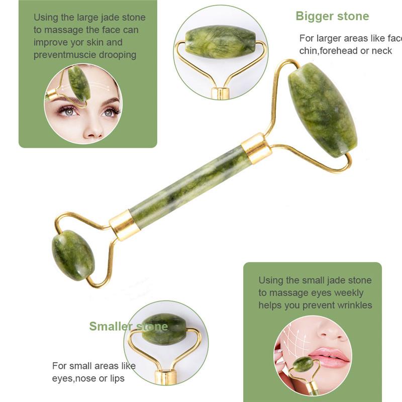 Массажер для лица Guasha Jade Roller Scraper Инструменты для ухода за кожей лица