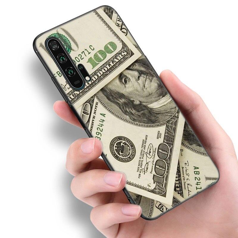 Money Dollars Bill Cash Phone Case For Huawei Honor 7A 8A 9X 20 Pro 8 10X Lite 7S 8C 8S 8X 9A 9C 10i 20i 30i 20E 20S Black Cover