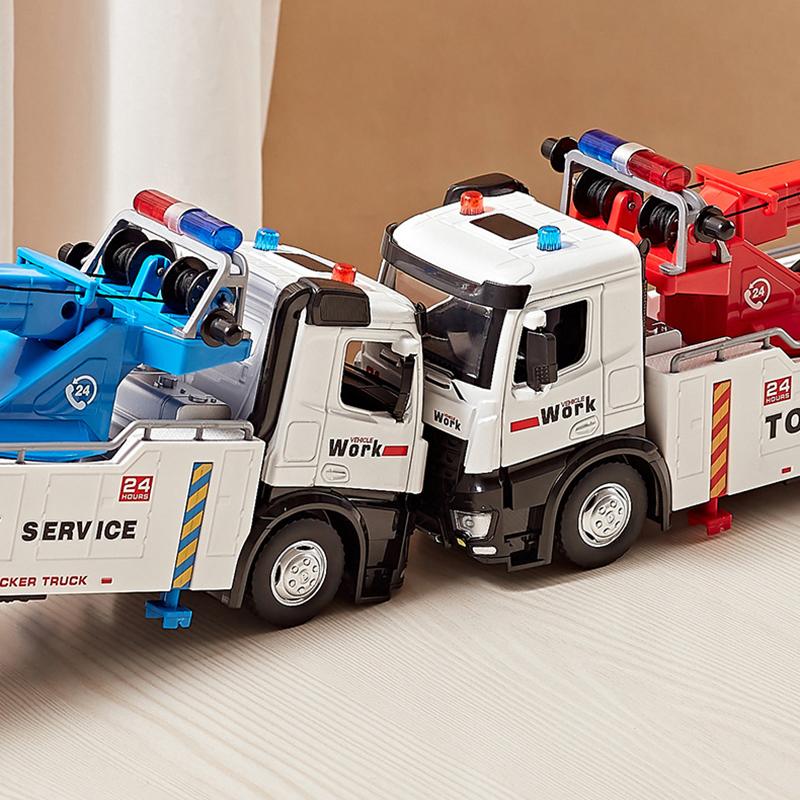 1/18 сплава металла эвакуатор инженерный грузовик прицеп дорожно-спасательная служба игрушки подарок
