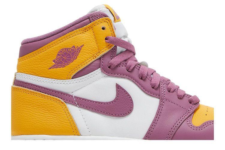 Kids' Sneakers Nike Jordan 1 Retro High OG Brotherhood (GS) University Gold/Light Bordeaux-White