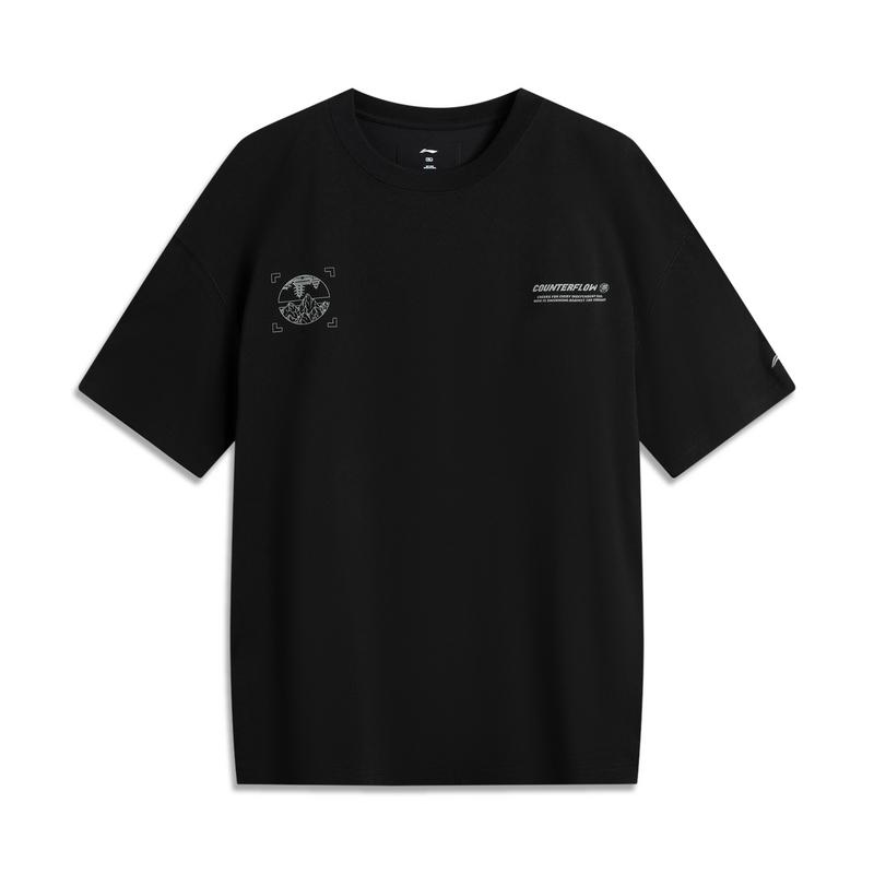 Мужская футболка LiNing CF Tracing Черная ATSV179-5