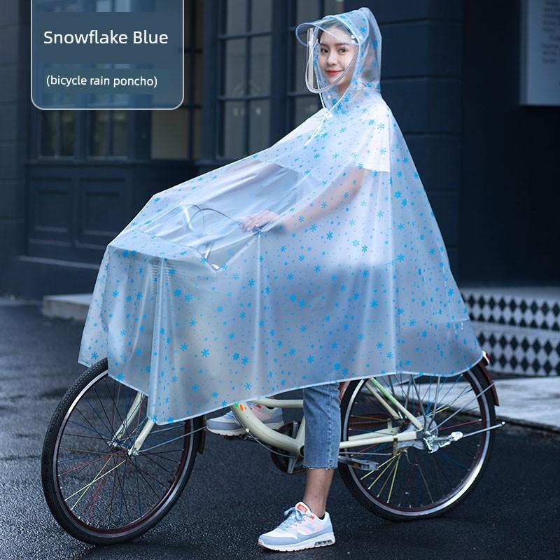 Electric Scooter Raincoat for Women, Single-Person Transparent Full-Body Rain Protection Against Heavy Rain, 2022 New Model Bicycle Riding Poncho