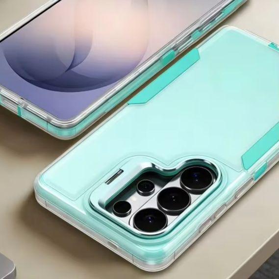 Роскошный Candy 2-в-1 Прозрачный чехол-подставка для Samsung Galaxy S26 Ultra S25 S24 S23 S22 Plus Ударопрочный Металлический держатель для камеры Бронированный чехол