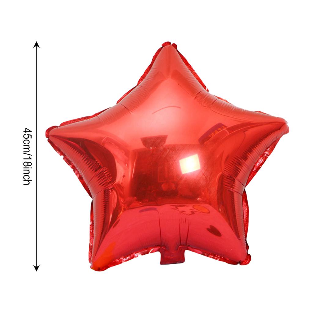 1 шт. Набор 18 дюймов Красные алюминиевые фольгированные шары в форме звезд для вечеринки по случаю дня рождения Фольгированные шары в форме звезд Фольгированные шары в форме звезд