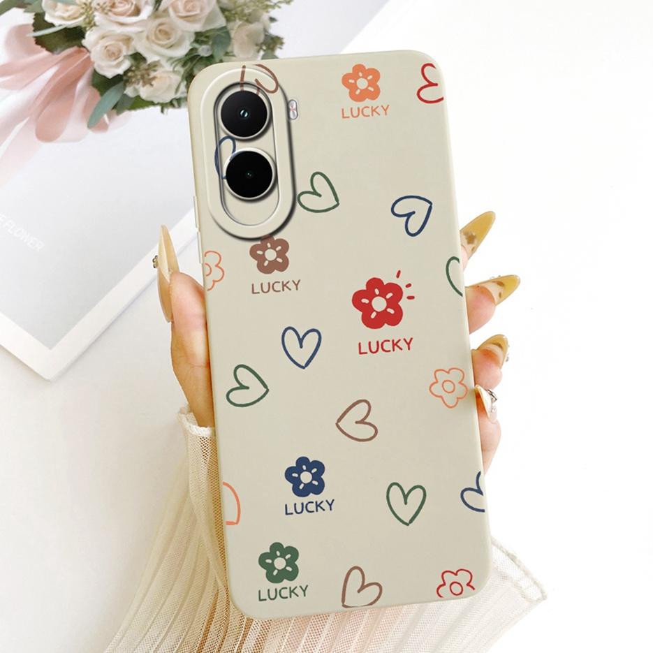 Чехол для Xiaomi Poco M7 Plus PocoM7 4G Красивая Девушка Подсолнух Расписной Чехол для Телефона Для Xiaomi Poco M7 Pro PocoM7 Plus 5G Мягкие Fundas