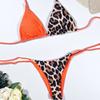 Бикини, сексуальный костюм, леопардовый женский купальник, пляжная одежда
