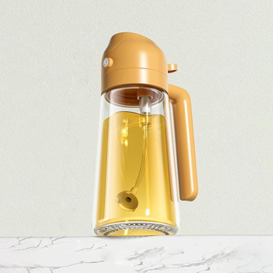 Распылитель масла для приготовления пищи 2 в 1 Диспенсер для масла 500 мл/17 унций Стеклянный распылитель с дозатором многоразового использования