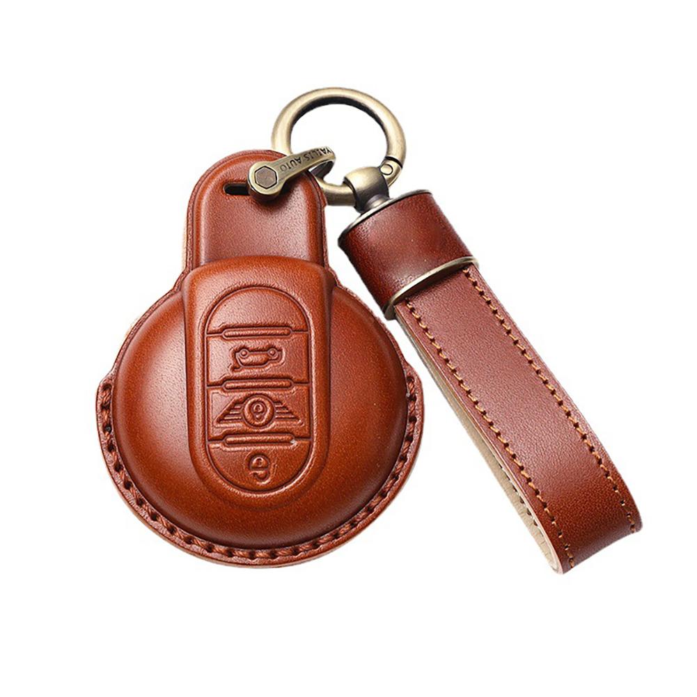Кожаный чехол для автомобильного ключа для BMW MINI COOPER S ONE JCW F54 F55 F56 F57 F60 CLUBMAN COUNTRYMAN держатель для дистанционного брелока чехол для ключей