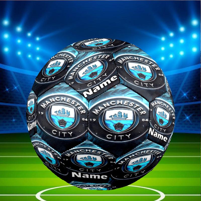 Custom Name Personalized Manchester City FC-A Print Size 5 Soccer Ball Training & Match Football, for Team, Kicking, Gift for Football Enthusiasts