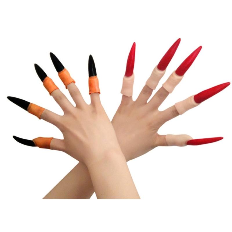 Ногти "Пальцы ведьмы" Хэллоуин Костюм Реквизит Накладной нос ведьмы для вечеринки Клуба