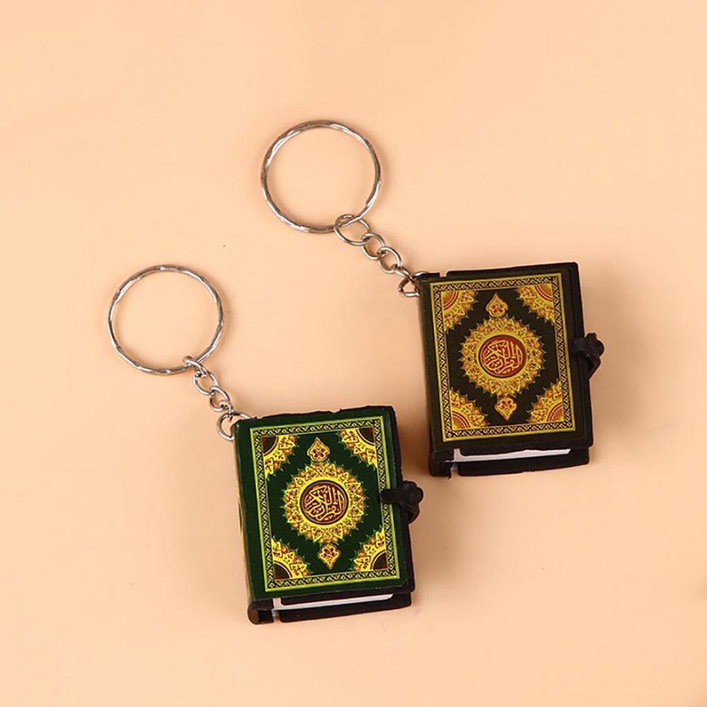 Healthy Bodycare Unisex Mini Quran Arabic Pendant Keychain Bag Car Hanging Key Ring Birthday Gift