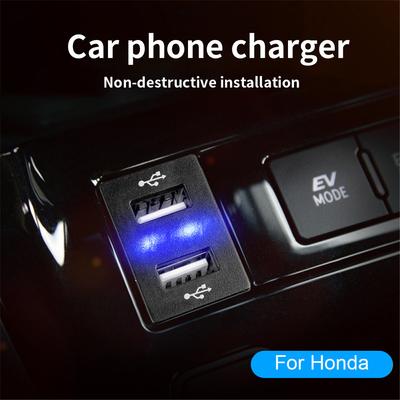 4.2A двойной USB разъем автомобильное зарядное устройство телефон адаптер питания со светодиодной подсветкой 12 В 24 В для Honda CIVIC CROSSTOUR CRV ODYSSEY